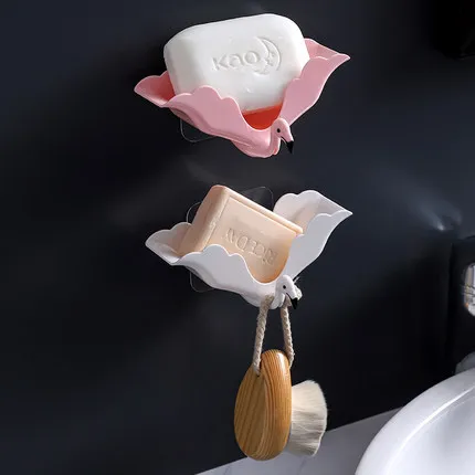 plastic Soap Holder Creative Flamingo shape Wall Mounted Soap Box Holder wall mounted adhesive soap holder S
