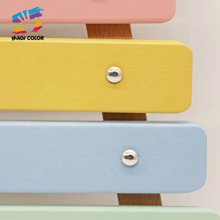 Popular Kids Music Early Learning Colorful Wooden Xylophone Toy With 8 Notes W07C099