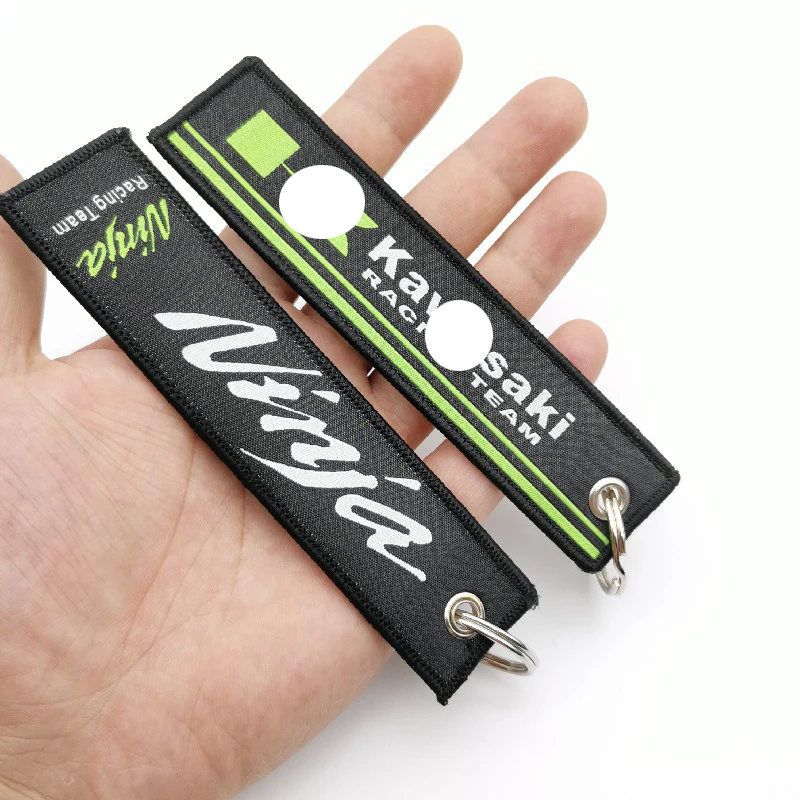 Motorcycle Custom Keychain Factory Wholesale Woven Label Refit Fabricator Gift For Kawasaki Ninja H2r Z1000 Motos Accessories