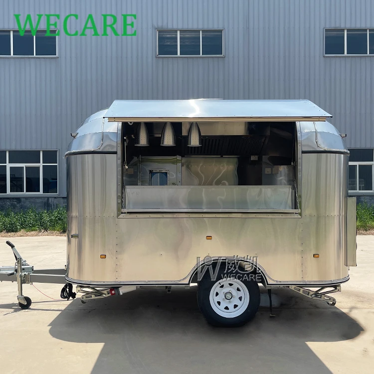 Wecare small fast bbq coffee ice cream food truck mobile coffee concession trailer drinks hotdog cart on wheels