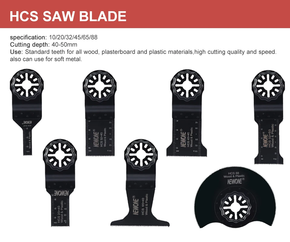 NEWONE S100 Starlock blade Oscillating Tool Saw Blades Set fit for Multi tool Cut Wood Plastic Polish Ceramic Tile For Bosch