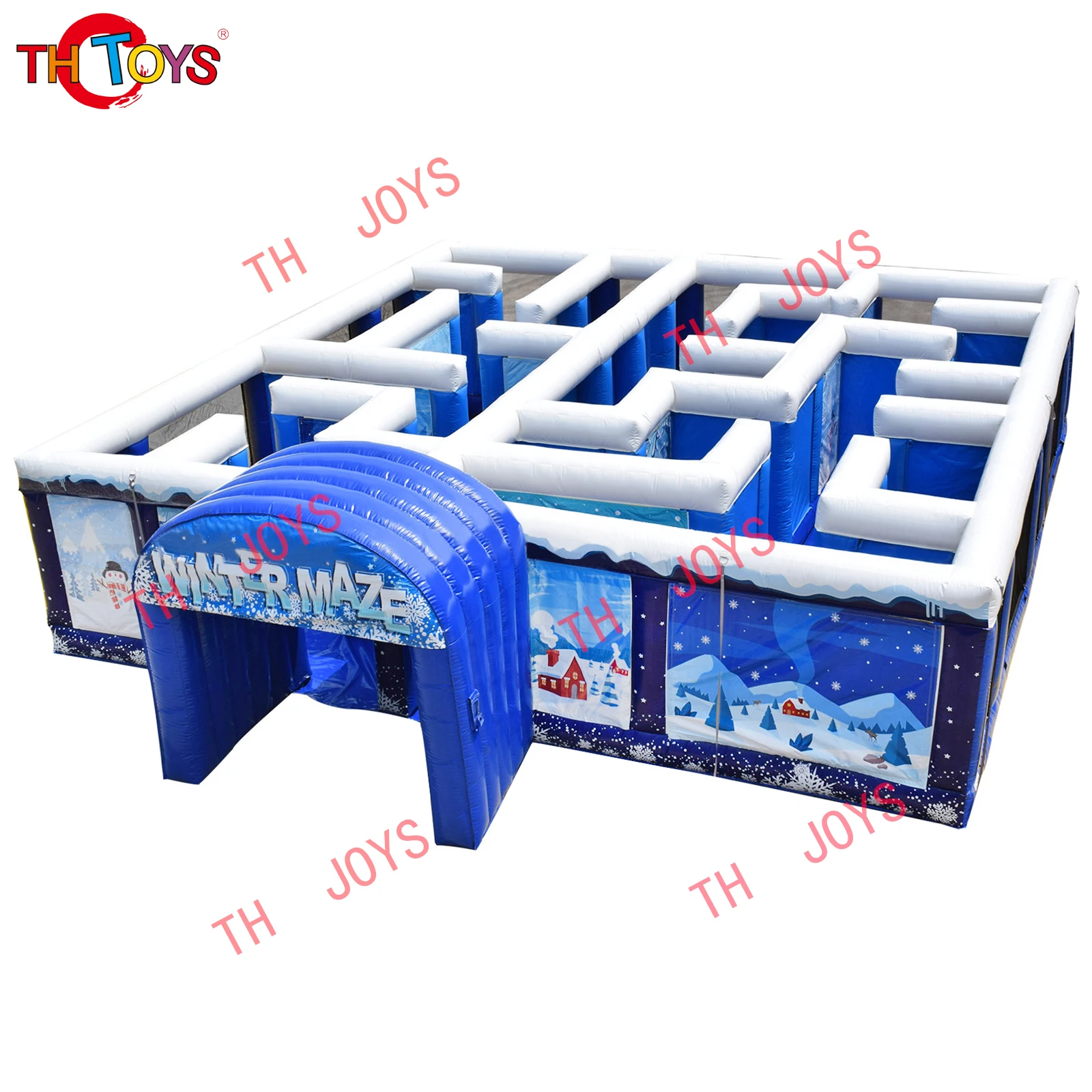2025 New year Design inflatable maze Escape room Commercial Party Event  ICE Snow Maze Winter Inflatables Christmas maze