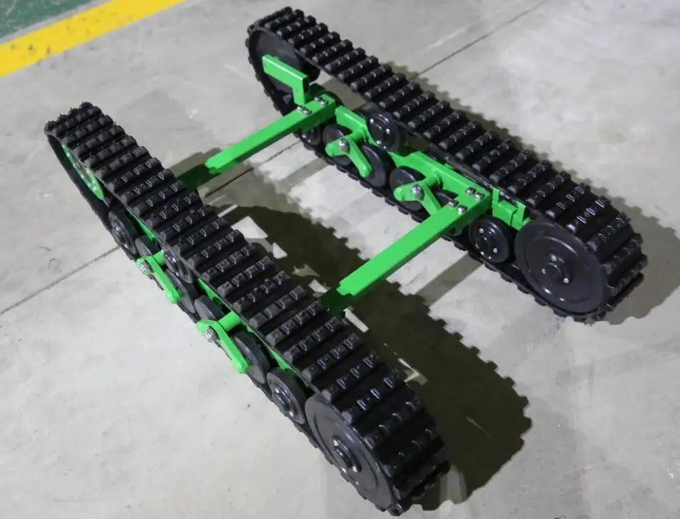 Suv triangle tracked vehicle mini tractor rubber track robot chassis  underca rugged terrain conversion system