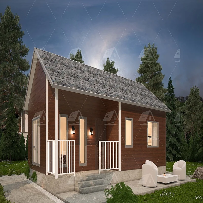 Quick built prefab duplex luxury villa steel frame beach holiday prefebricated home house