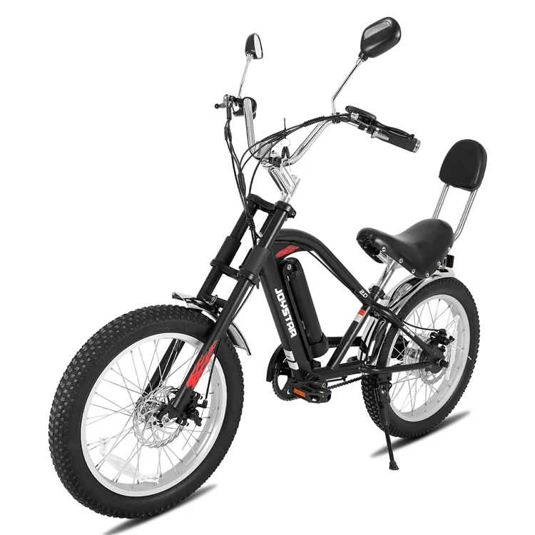 JOYKIE vintage style black 48v 500w 26 inch fat tire city ebike electric motor bike