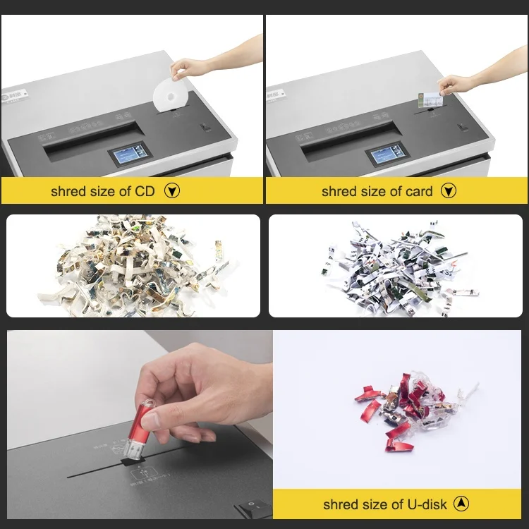 P-3450 Comet Heavy Duty Paper Shredder 45 Sheets P4 Cross Cut Paper Shredder Industrial 24 Hour Run Time With 127L Pullout Bin