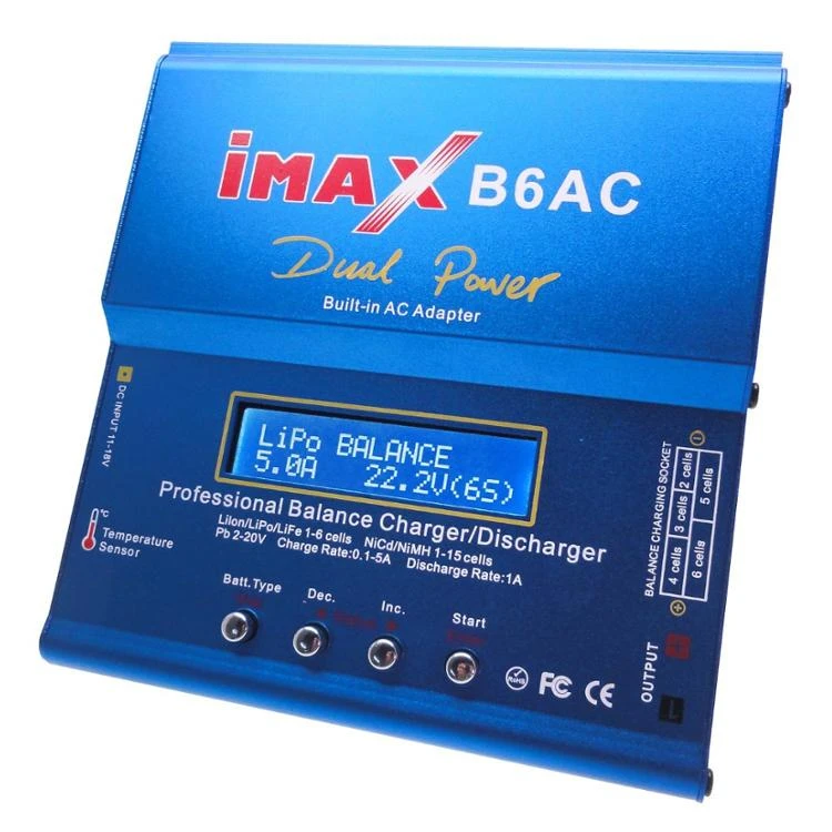 HTRC IMAX B6AC 80W 6A airsoft  Lipo Battery Balance Charger Discharger Dual Power Lipo Nimh Nicd Charger With Digital LCD Screen