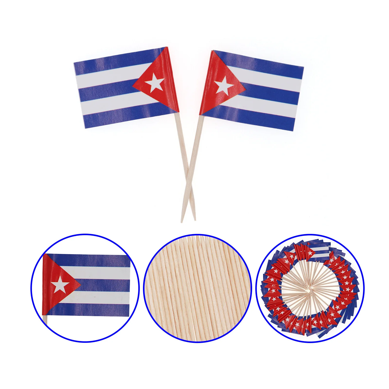 custom Cuban flag toothpick flag