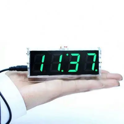 51 single chip display kit light control 1 inch LED digital tube electronic clock DIY parts with shell