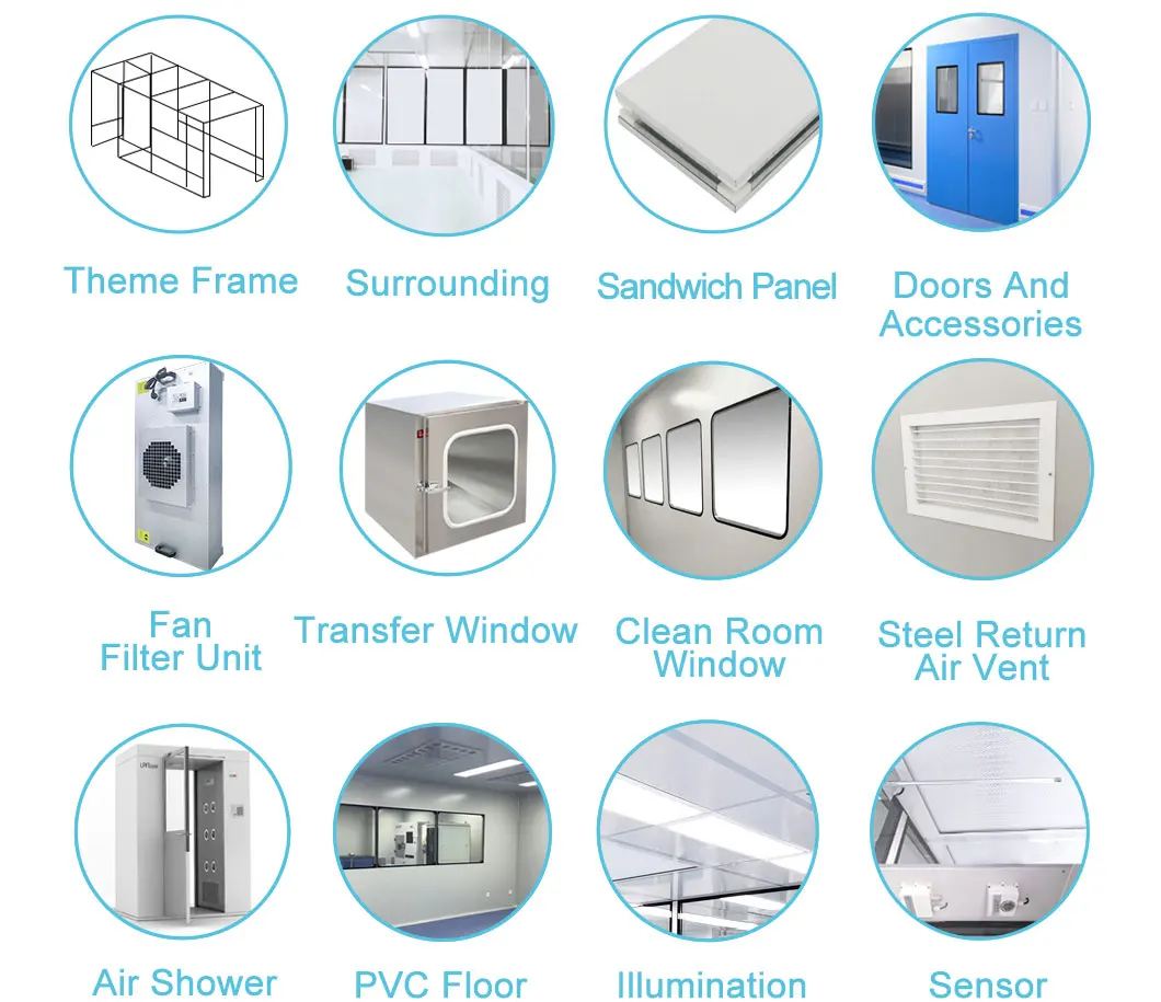 Modular Clean Room With PVC Floor For In Pharmaceutical Industry