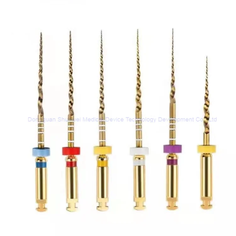 Factory price high quality Dental root canal heat activation Multiple taper Gold supper  files for dentistry engine use