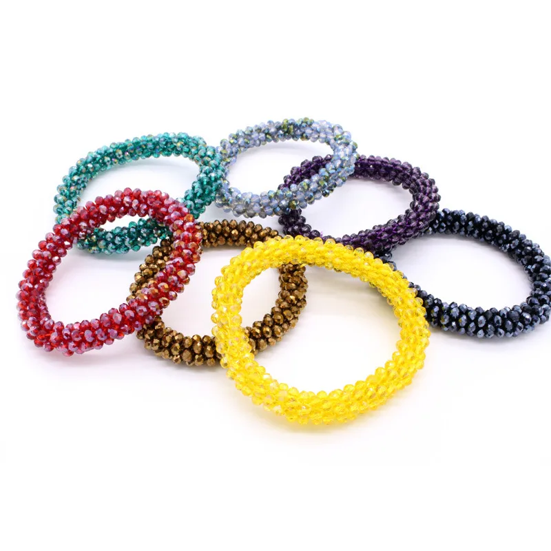 Handmade Crochet Nepal Glass Beaded Frendship Bracelets for Women