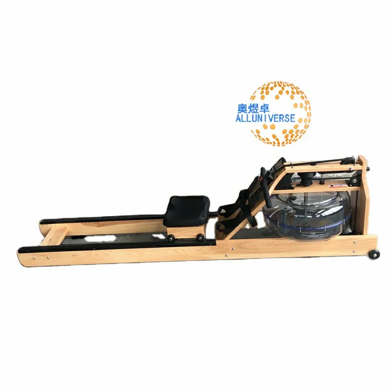 Commercial home cardio gym water rower machine wooden rowing for body