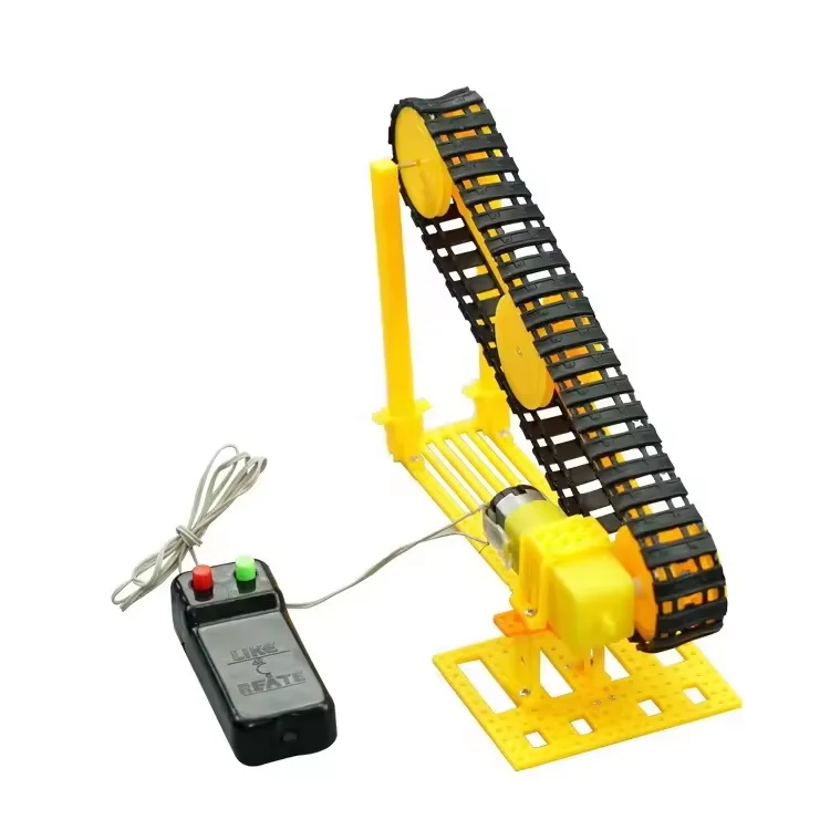 Электрическая конвейерная лента автоматическая технология лифта DIY Начальная школа научный эксперимент сборочная игрушка