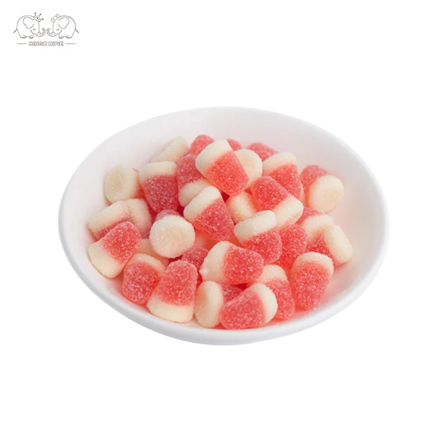 Caramelo gomoso en forma de bala Halal con sabor agridulce de etiqueta privada personalizada a granel