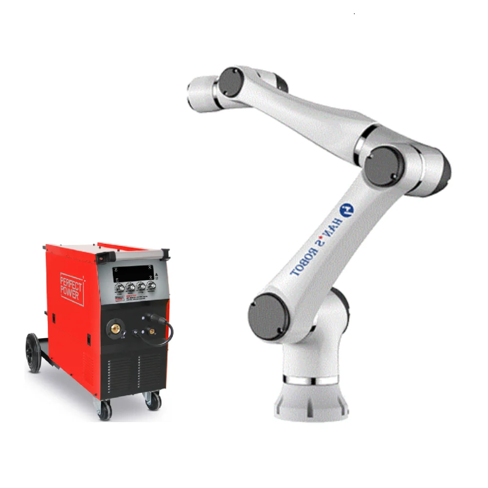 New Hansrobot Elfin10 Collaborative Robots Arm welding robot with Megmeet MIG Welding Machine