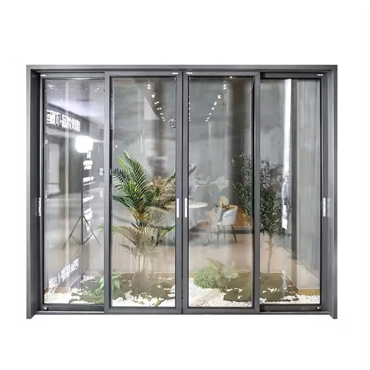 florida approved hurricane impact  heavy duty 4 panel Aluminum sliding door  for patio Partition glass door