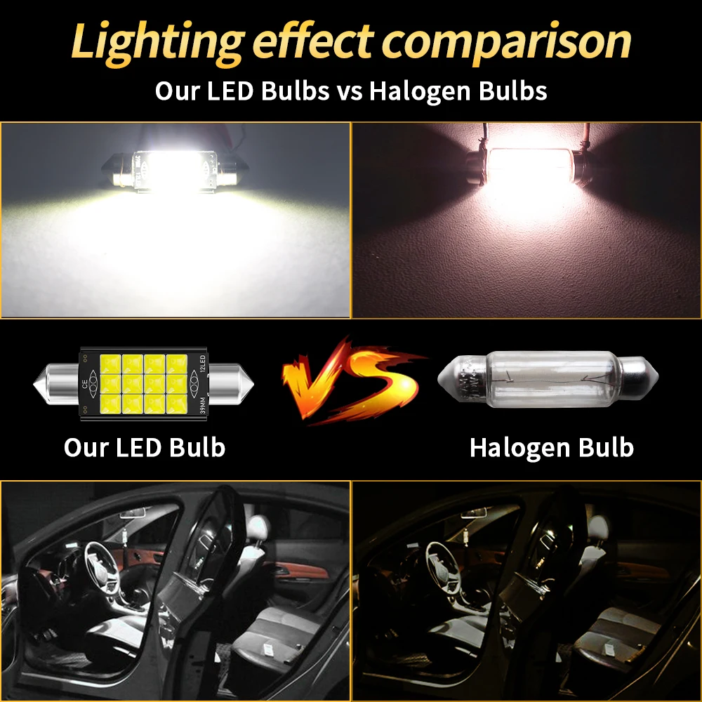 indoor lighting for auto led c5w licence plate led lights