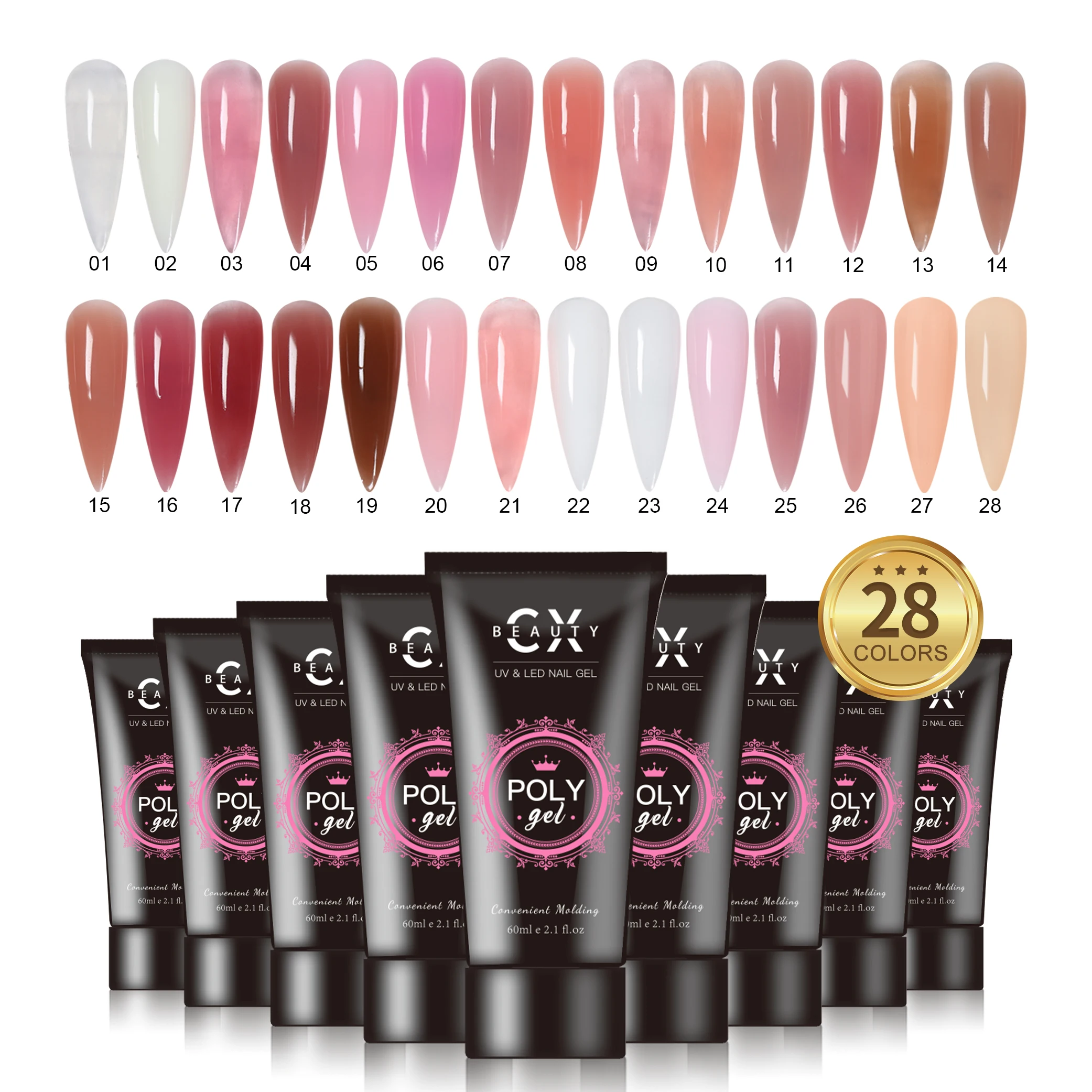 Полигелинговый гель для наращивания ногтей 30 мл