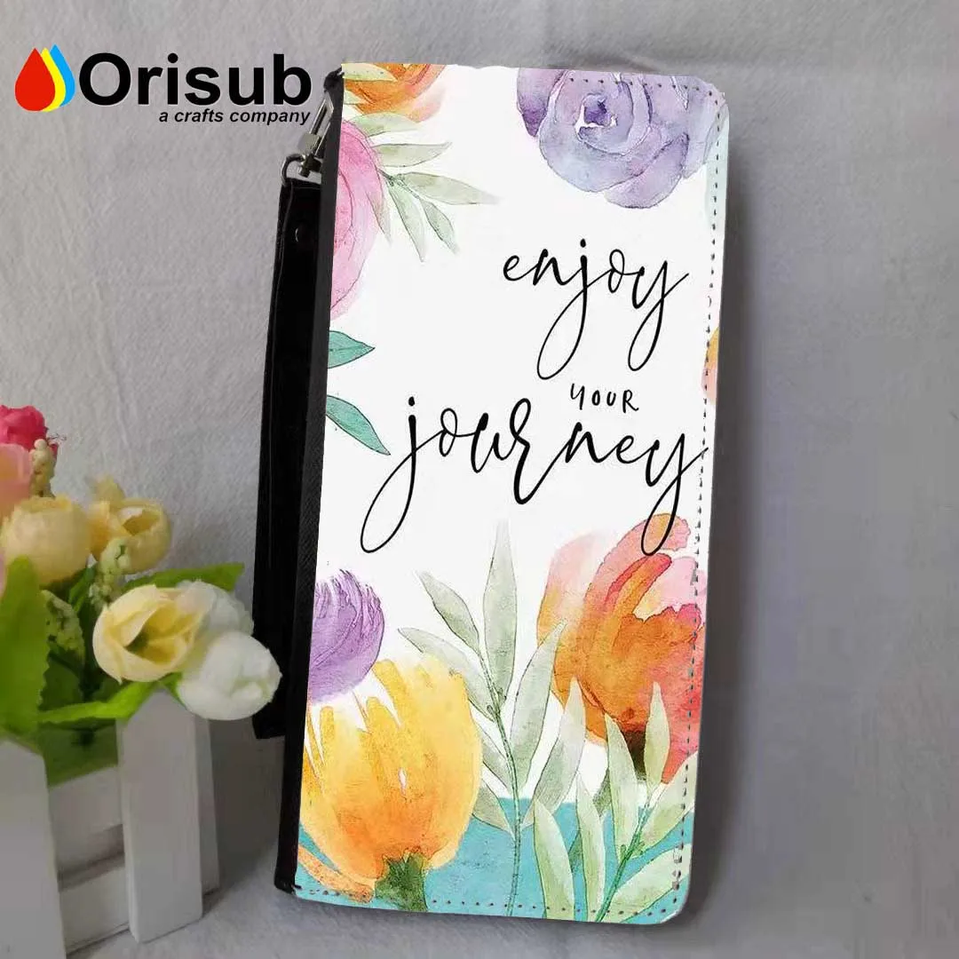 Blank sublimation women long wallet with zipper