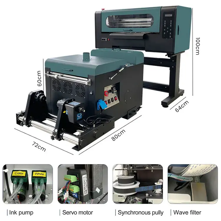 Wholes Cheap 30 Cm Heat Transfer White Toner Xp600 Uf 30cm T Shirt Jeans Inkjet Green A3 Dtf Printer With Shaker And Dryer