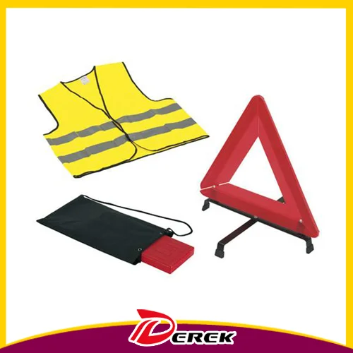 2-in-1 Traffic Set Include High-Visibility Warning Safety Vest and Triangle