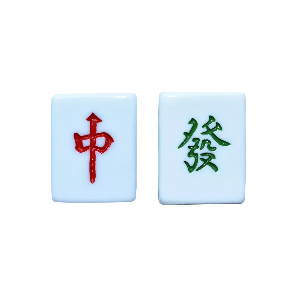 New product mahjong tiles resin wholesale cartoon retro color matching resin craft supplies