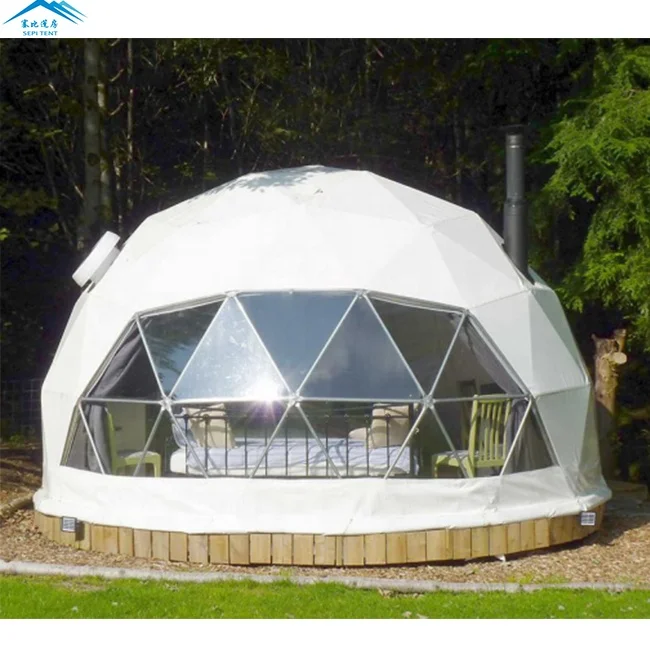 Prefabricated geodesic dome 7 meters dome house moutain resort tents with hotel room furniturefor events