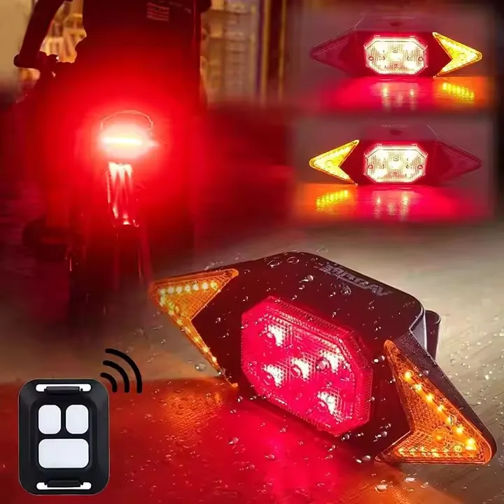 Xunting USB Перезаряжаемый задний фонарь MTB беспроводной пульт дистанционного управления велосипедный индикатор водонепроницаемый указатель поворота
