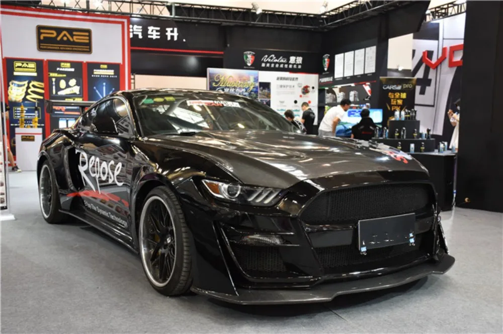 Boch Style Car Bumper Body Kit Front Bumper Lip Grille Fender Hood For Mustang 2015-2021+