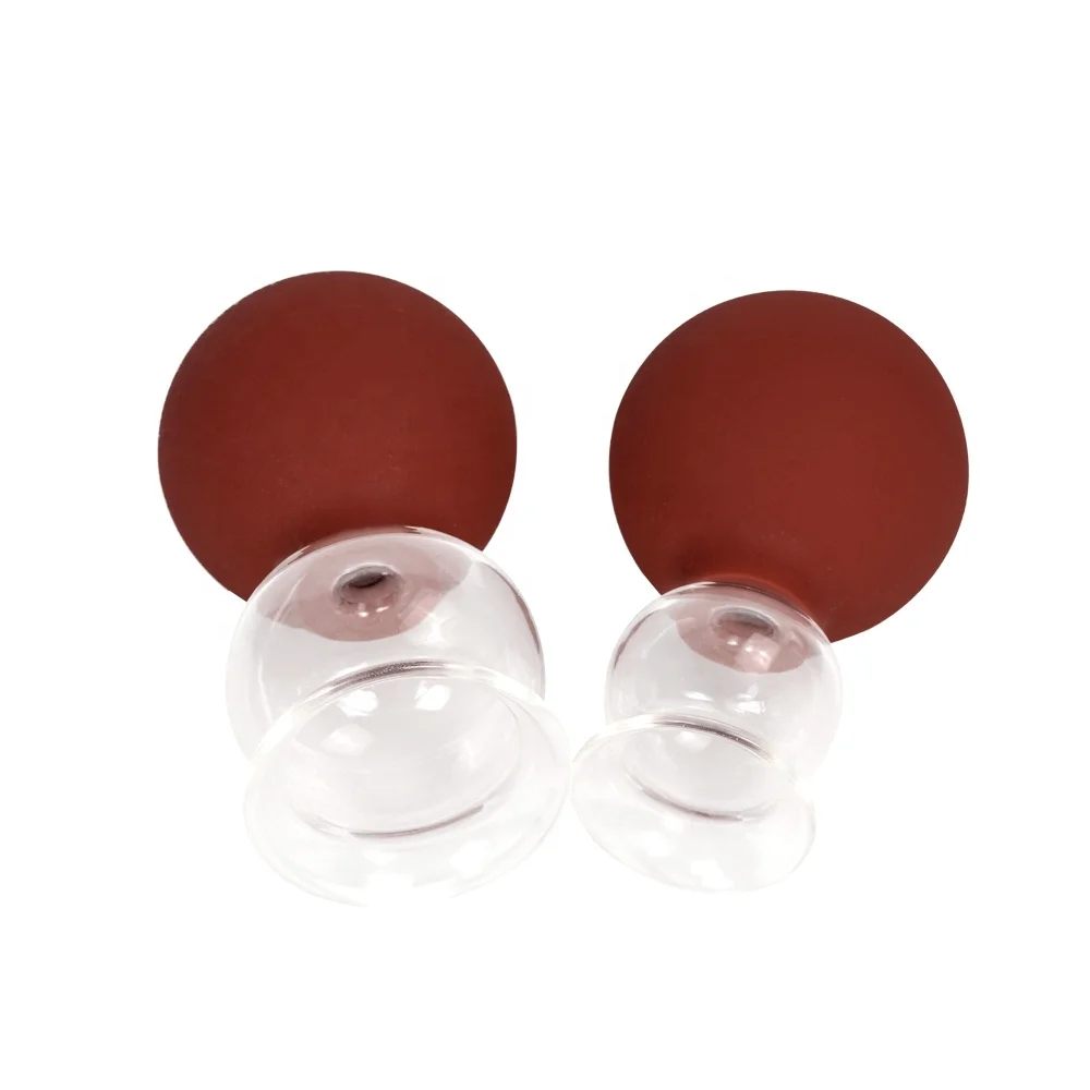 Amazon Massage Cupping/Rubber Bulb Glass Suction Cups/Rubber Suction Glass Cupping Set