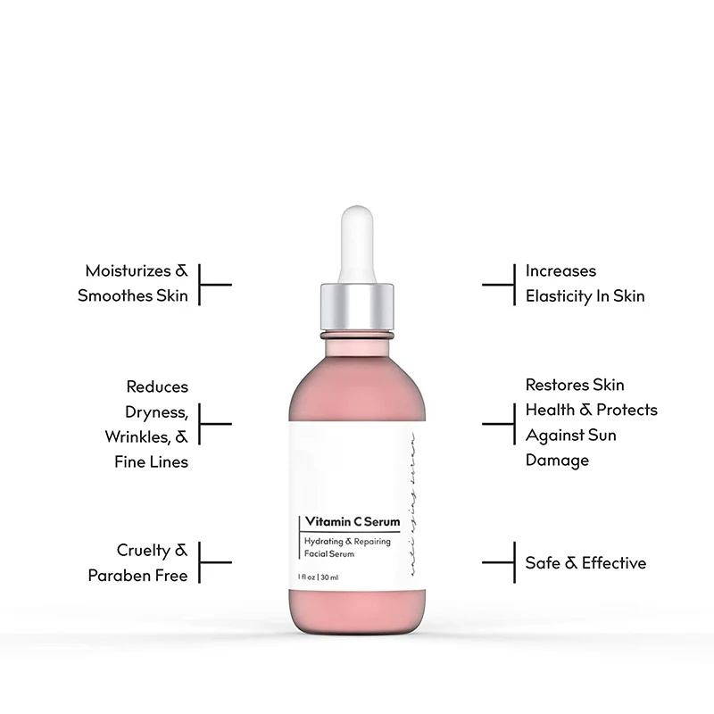 Private Label Organic Natural Whitening licorice root Face Serum Vitamina Vitamin C Serum Skin Care 5 in 1 Facial Serum