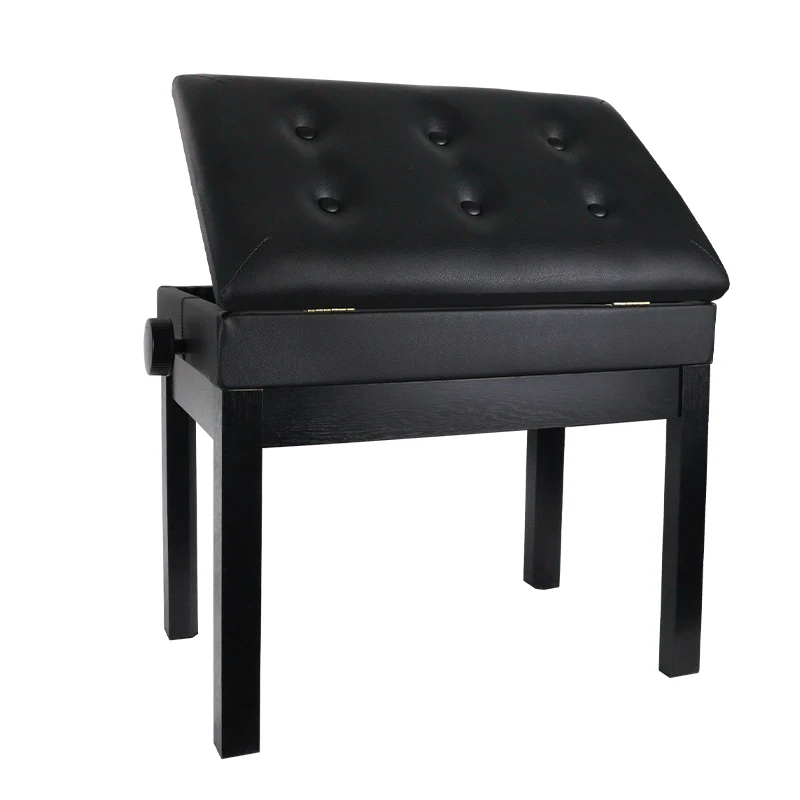CT-509 Modern Adjustable Black Bookecase Wood Piano Bench Piano Stool Piano Chair
