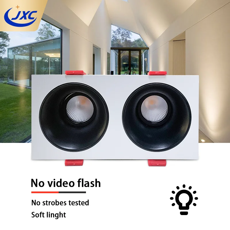 Commercial Display Lighting Double Lumen Ceiling Recessed Cob Led Twin Down Light