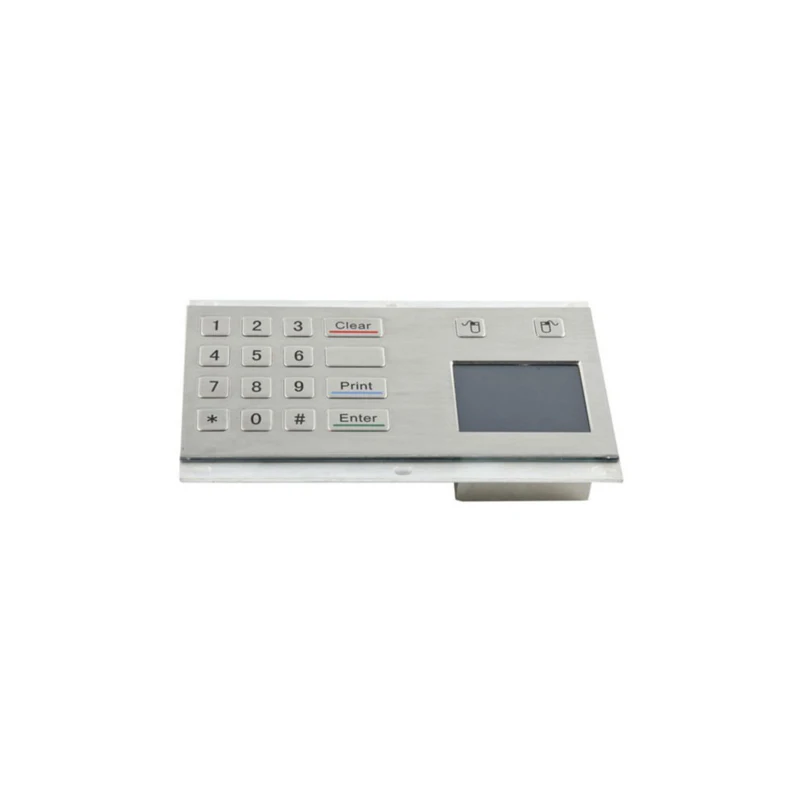 Small Stainless Steel Numeric Keypad with Touchpad Mouse