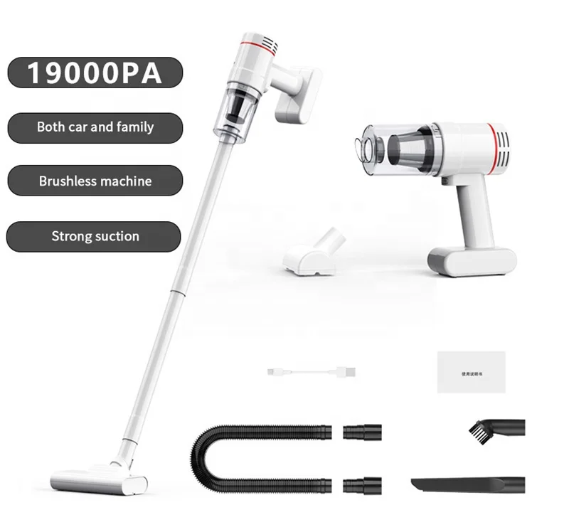 100W Cordless Handheld Stick Vacuum Cleaner Portable Cleaning Mop Cleaner 3*2000mAh Battery Capacity