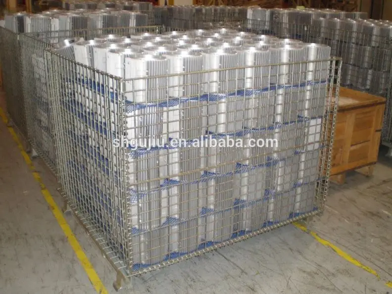Logistics industry customized Japan Storage Equipment Wire Mesh Container With Caster
