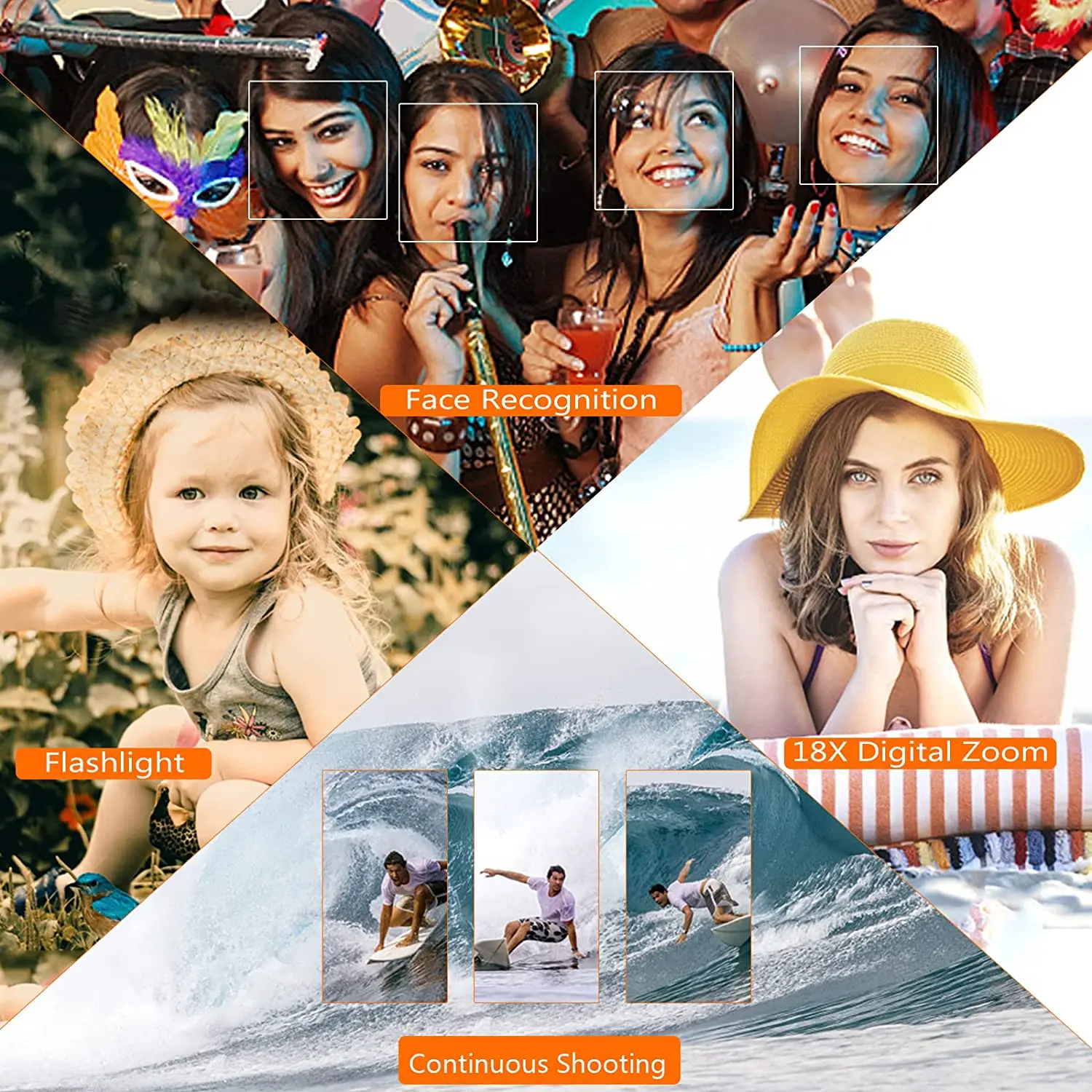 4K HD Mini Digital Cameras Point and Shoot Digital Cameras for Kids Underwater Cameras