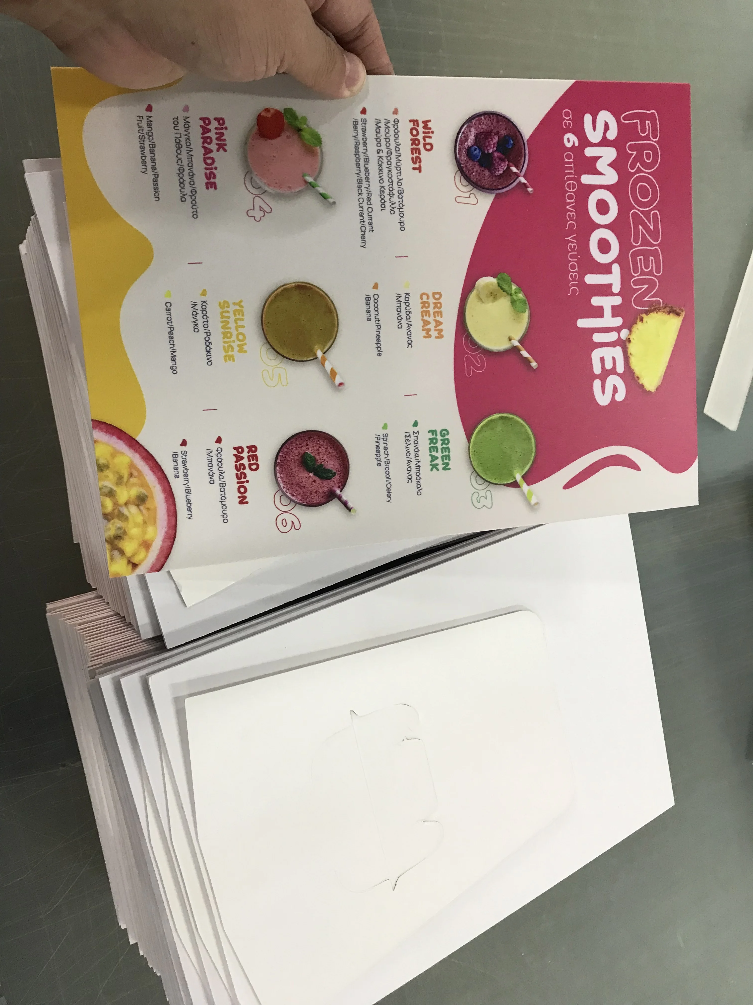 Custom printing Foam Core Counter waterproof Card Double Wing Easel Back Attached for advertising