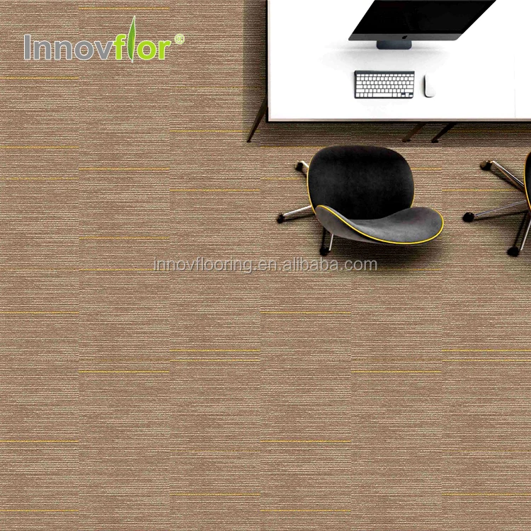 High Quality Comercial Use 50*50cm Bitumen Backing Stripe Carpet Tiles 100x100 For Office