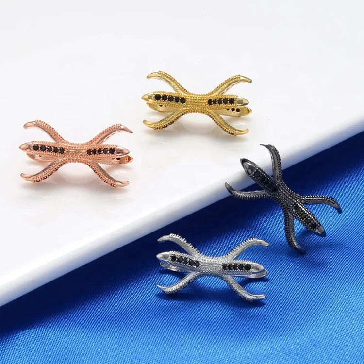 Zircon Pave Rhinestones Dragon Claw Connector Spacer Beads Bracelet Connector Charms Beads for Jewelry Making