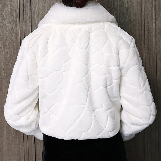 
Jtfur Wedding dress fur shawl white long-sleeved warm cotton-padded jacket bridal cloak vest 