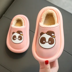 2021 Amazon Hot Sale Cartoon Home EVA Warm Cotton Shoes Waterproof Foot Protection Non-Slip Clogs Shoes For Children