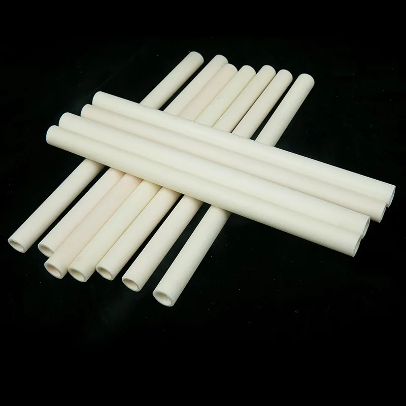 Al2o3 95% 99% 99.7% high alumina ceramic tube alumina thermocouple ceramic protection tube alumina ceramic double core tube
