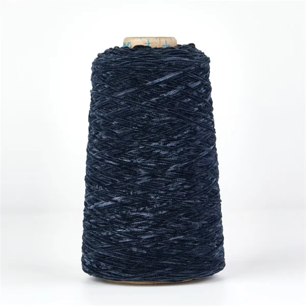 *RTS* 3.8Nm Shiny Chenille Yarn 100% Polyester Chenille Yarn Customized Color Fancy Yarn