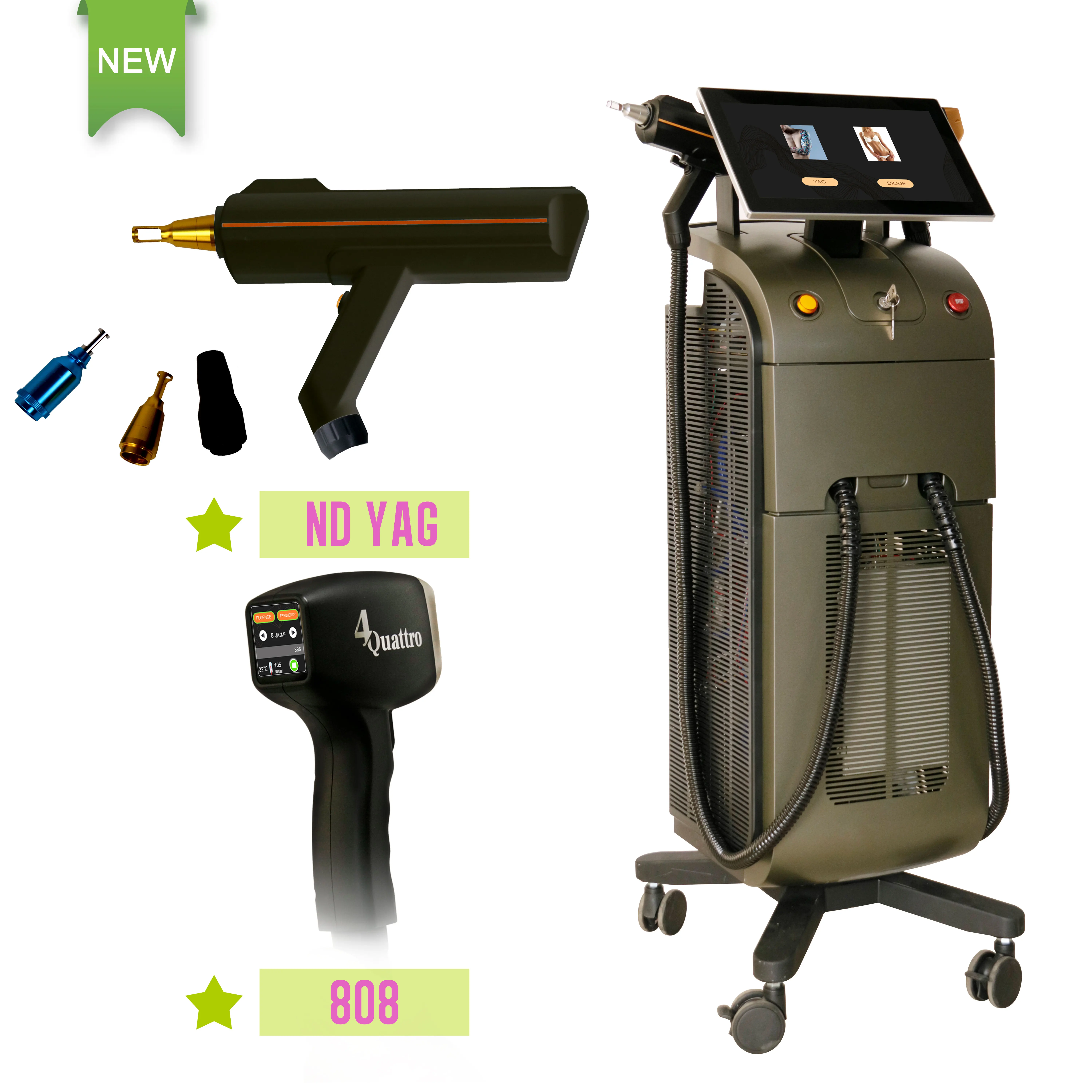 Weifang KM  2 in 1 diode laser hair removal and tattoo removal nd yag laser
