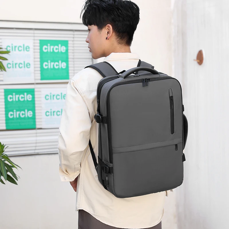 Factory Hot Sell Wholesale USB Nylon Waterproof Travel Custom School Men Backpacks Bag Laptop Backpack