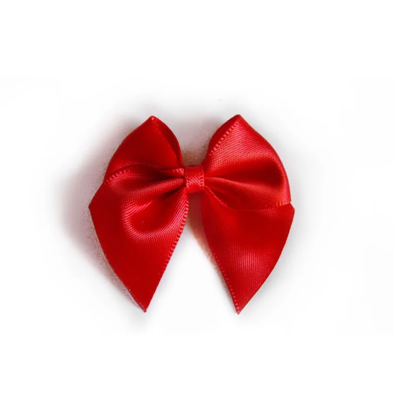 Wholesale Red Satin Ribbon Flowers Ribbon Bow For Girl Hair Decorative