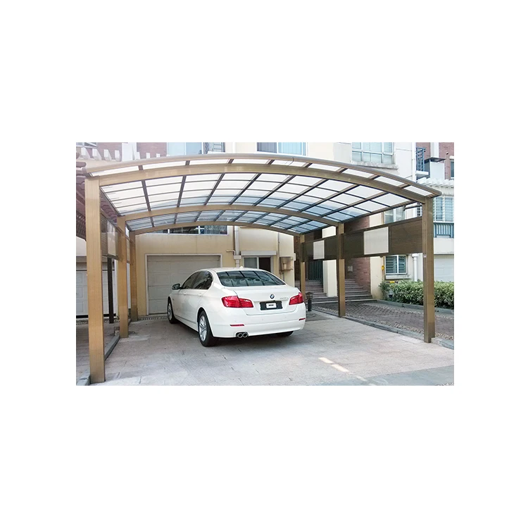 Waterproof Aluminum Double Carport With Pc Roof