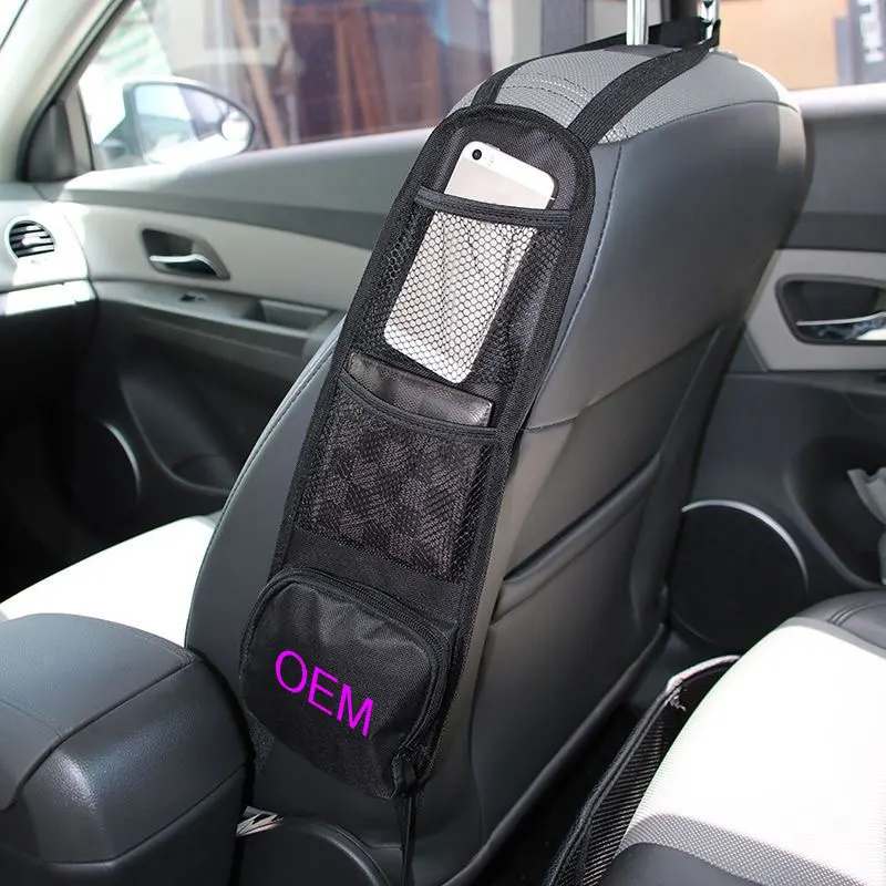 car storage bag seat side Car Organizer multifunction phone holder Toys children travel hanging bag OEM logo car accessories